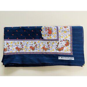 J. Mico Sancho Designer Paris Scarf Flowers Made in Italy Floral Paisley Boho